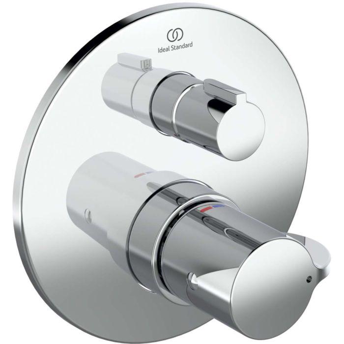 Ideal Standard CeraPlus 2 Fertigmontageset A6868AA für Unterputz-Brausethermostat, mit thermischer Desinfektion, chrom