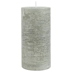 IB Laursen Rustikale Stumpenkerze, Höhe 14 cm, Ø 7 cm, grau