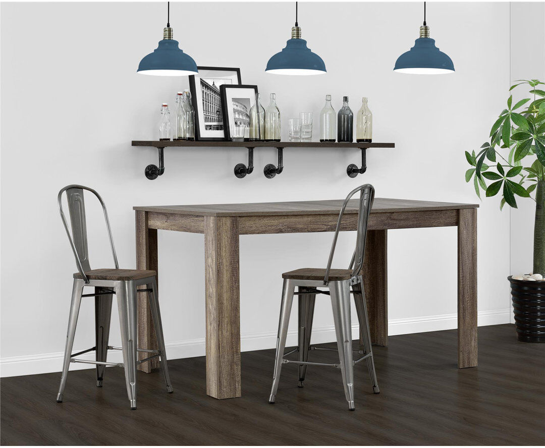 Trent Austin Design North Andover Bar Stool Gunmetal Counter Stool (23.5” Seat Height)
