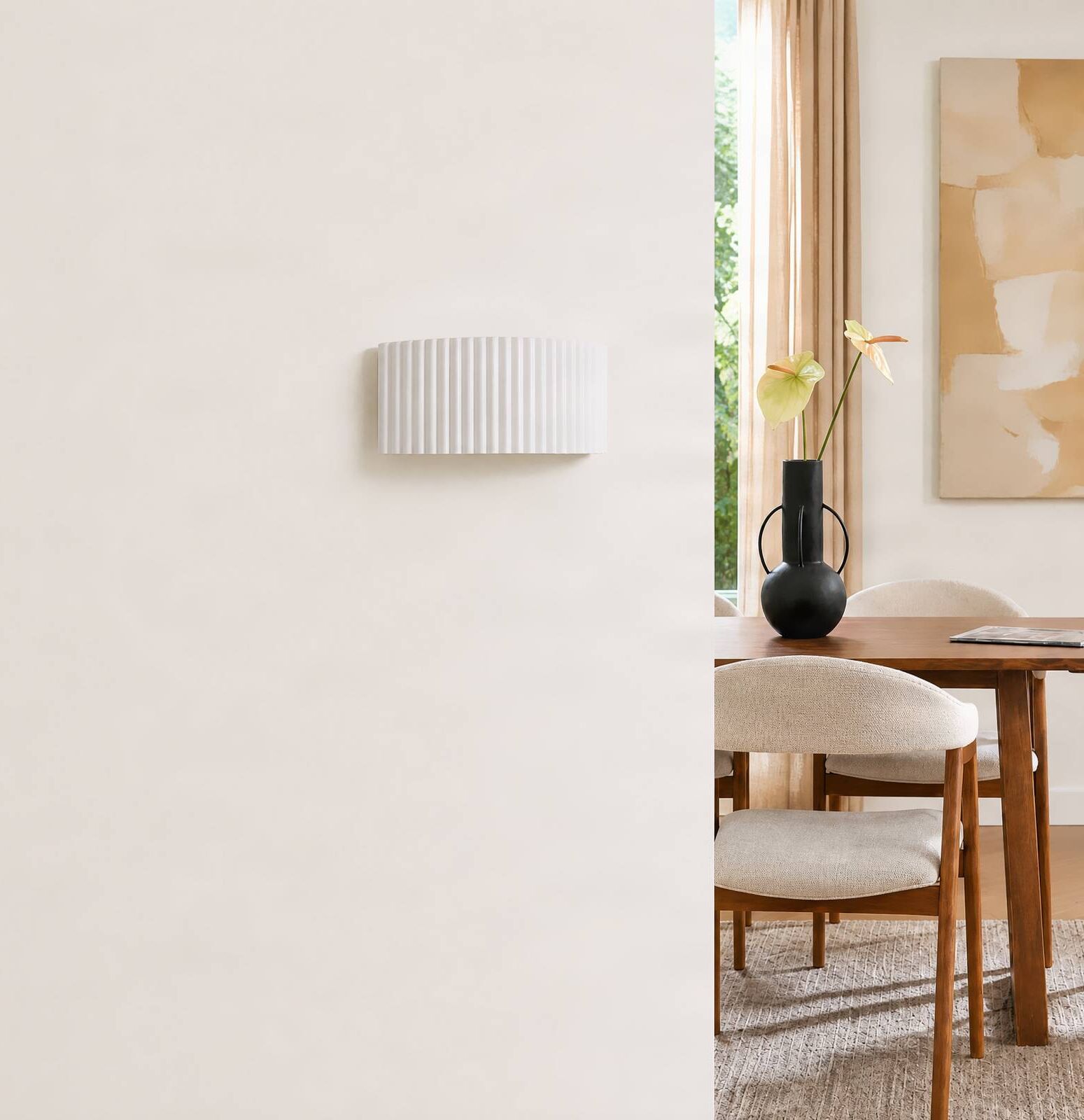 Wandlampe Naike Lindby, dimmbar, weiß / opal, für Flurbereich, Gips / Ton, Modern, Wandleuchte, Wandlampe Innen