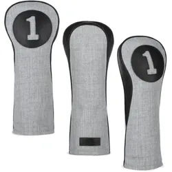 Titleist Heather & Leder Headcover schwarz/grau