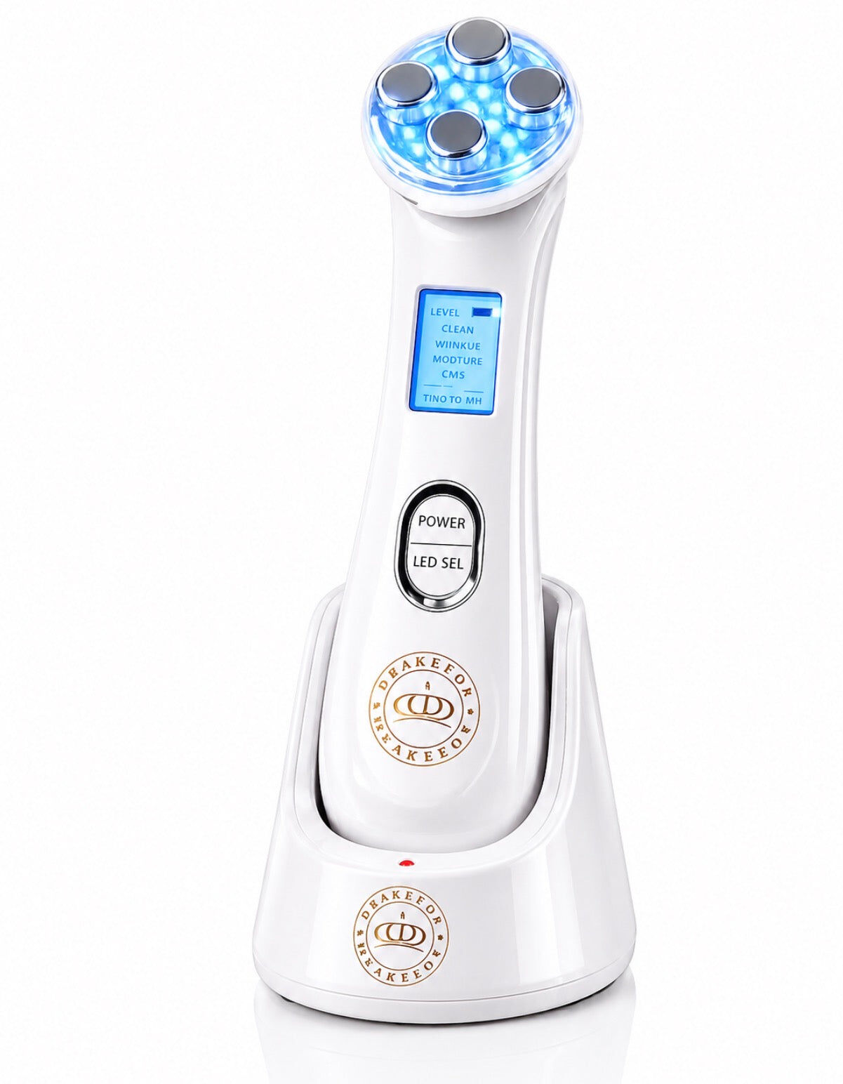 Drakefor Dispositivo multifunción facial y corporal de belleza extrema DKF-9905 por radio frecuencia. Blanco