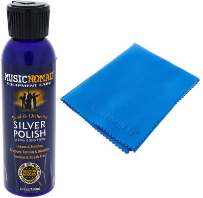 MusicNomad Brass Care Set - Silver Blau