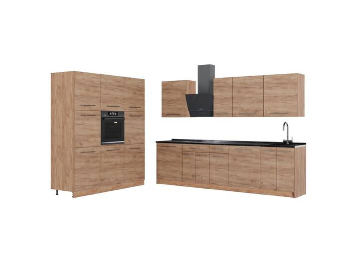 Cuisine Fame-Line 460cm PT Anthracite Chêne de force doré/Chêne de force doré Vicco 63793