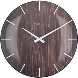 Nextime, Wanduhr, Edge Wood Dome (35 cm)