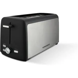 Tornado TTA-7402-GS, Toaster, Schwarz, Silber