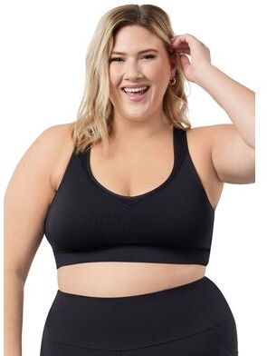 Plus Size Women's The Lea Cooling Low-Impact Racerback Sports Bra by Leading Lady in Black (Size L)