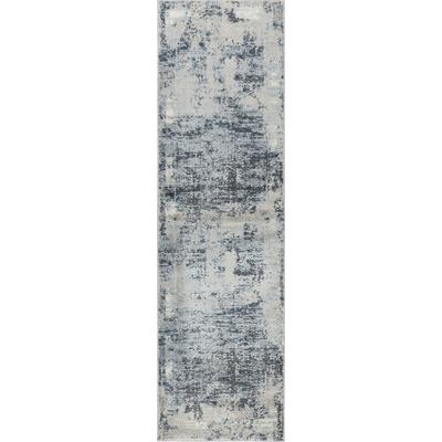 Teppich OTTO HOME "Hamsa, in Standard- und Premium-Qualität, 9 mm oder 14 mm Höhe" Gr. 12, blau, B:80cm L:300cm, Kunstfaser, Teppiche, Teppich, Dezenter Glanz, Hoch-Tief, Vintage-Look & dichte Designer-Qualität
