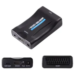 Hapena Scart zu HDMI 2451010002 Konverter,720/1080p,USB-powered (Kamera Konverter), Video Converter