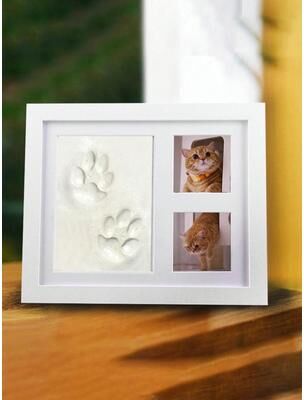 Multicon Wholesale Hub Baby Hand And Foot Print Photo Frame Dog Paw Print Commemorative white