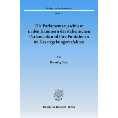 Die Parlamentsausschüsse in den Kammern des italienischen Parlaments und ihre Funktionen im Gesetzgebungsverfahren.