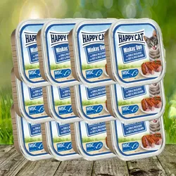 Happy Cat Minkas Duo Menu - Rind & Lachs 16 x 100 g