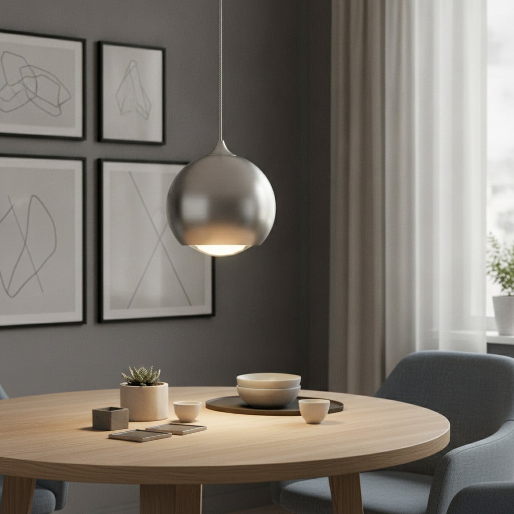 Artdelight Denver Hanglamp - Metaalgrijs - Aluminium - Ø 10 cm