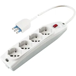 Poly Pool, Steckdosenleiste, PP0421 Verlängerungen und Verlängerungsschnüre 1,5 m 4 Steckdose(n) AC Indoor Weiss (4x, 1.50 m)