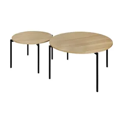 Couchtisch 2er Set   ¦ holzfarben ¦ Maße (cm): H: 45  Ø: 75.0