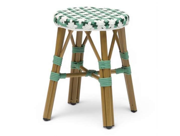 Tabouret de terrasse ST GERMAIN - Vert et Vert foncé
