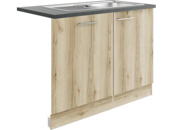 Optifit Spülenschrank inkl Spüle Geschirrspülerblende für vollintegrierte Geschirrspüler Livorno290 BxTxH 110 x 60 x 84,