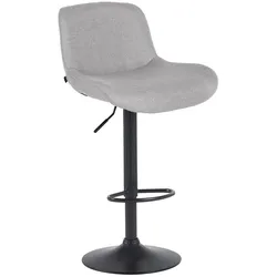 CLP Barhocker Solon Schwarz Stoff   Farbe: hellgrau, Material: Stoff
