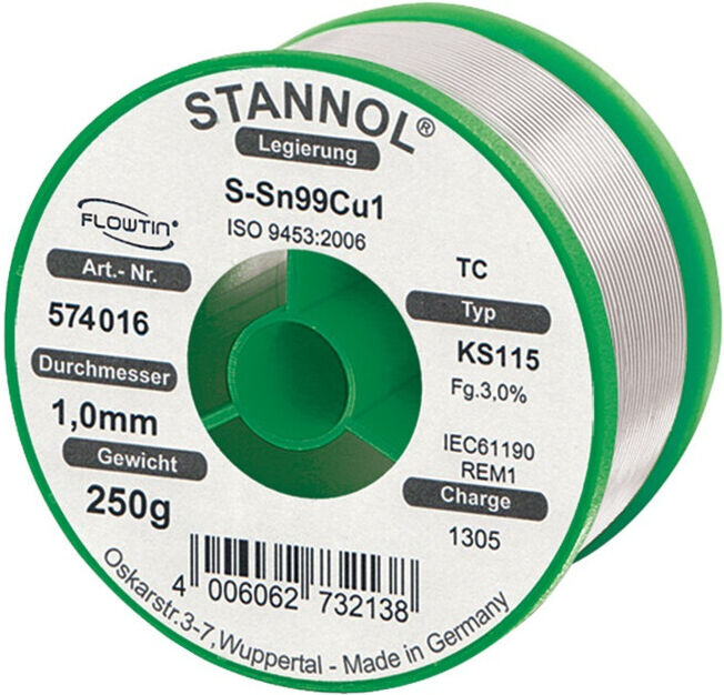 STANNOL Fil à souder type KS 115 (574016)