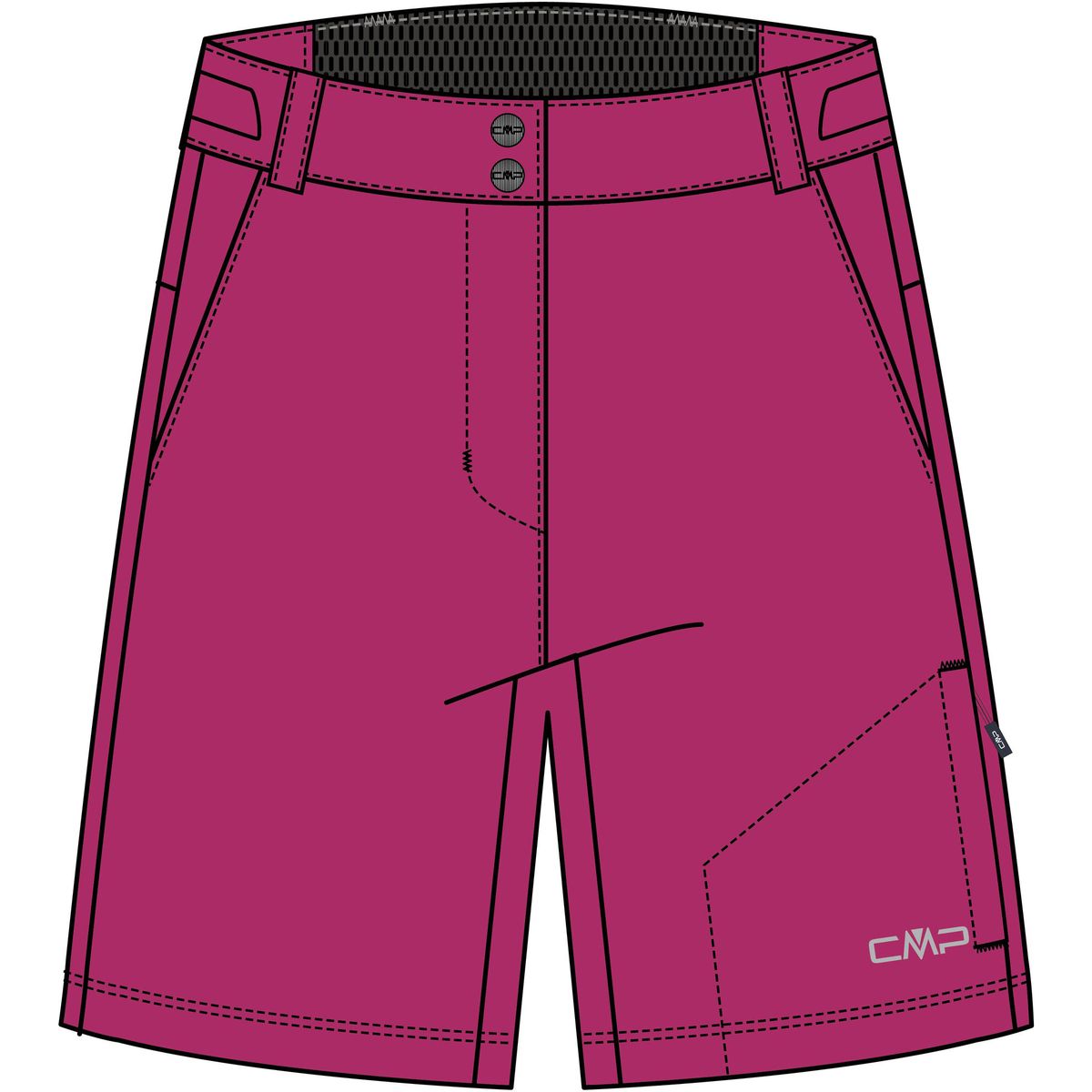 CMP Woman Free Bike Bermuda With Inner Mesh Underwear magenta (B807) 48 36C5376-B807-48