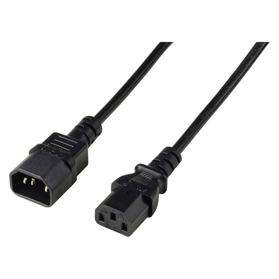 Renkforce Strom Verlängerungskabel Deluxe (1x Kaltgeräte-Stecker C13 - 1x Kaltge (3 m, CEE 7/4) (RF-7176944)