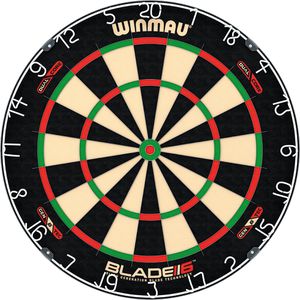 WINMAU Dartscheibe Blade 6 Dual Core, mit PDC Zertifizierung, aus Sisal, für Steeldarts