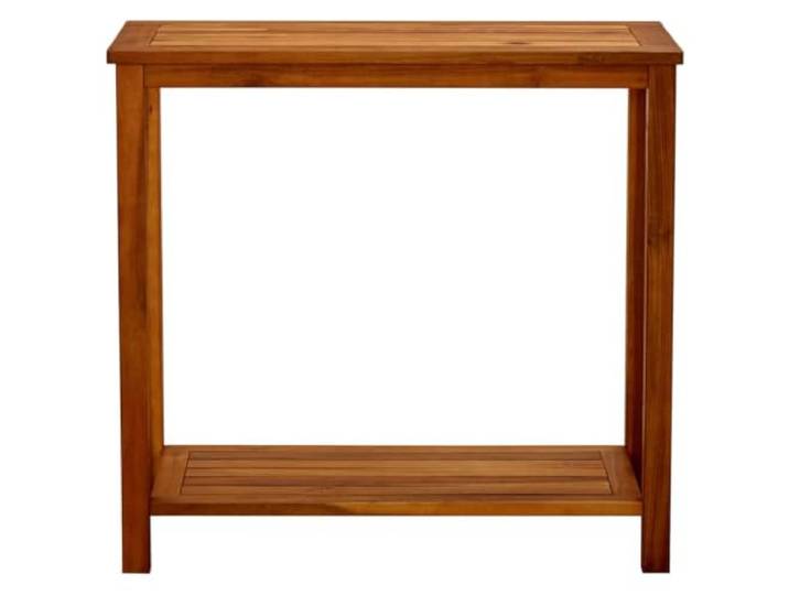 POUFGDR Konsolentisch, 80 x 35 x 75 cm, Akazienholz Solid Wood, Outdoor Garden Shelf, Storage Rack, Natural Maserung, langlebig