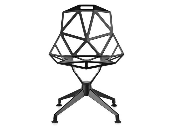 MAGIS chaise pivotante CHAIR ONE 4STAR (Noir - Aluminium)