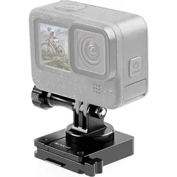 Puluz Aluminum Quick Release Bracket NVG Helmet Mount for GoPro and Other Action Cameras (Black), Action Cam Zubehör, Schwarz