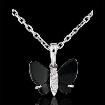 Edenly AnhÃ¤nger DÃ¤mmerschein - Schmetterling aus Onyx