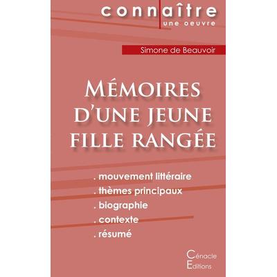 Fiche de lecture Mémoires d'une jeune fille rangée de Simone de Beauvoir (Analyse littéraire de référence et résumé complet), Taschenbuch von Simone