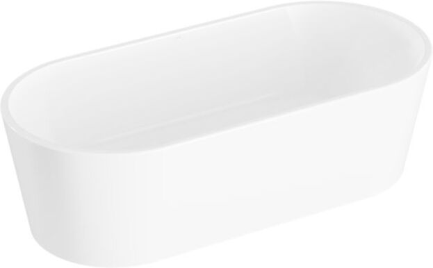 VitrA Geo Badewanne 65392006000 190 x 90 x 56,5 cm, Inhalt 355 l, freistehend, oval, Mittelablauf