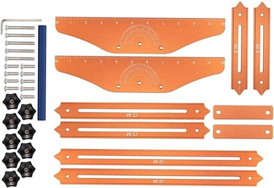 Trapprofiel Sjabloon Meetinstrument Jig - Verstelbaar Schuifsysteem - 2x 16 inch - Aluminium
