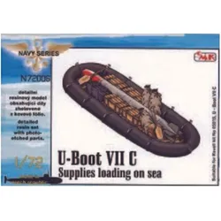CMK U-Boot VII Supplies loading on sea (food, ammo boxes, boat, 1x torpedo)