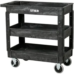 Stier, Transportwagen, Kunststoff-Vielzweckwagen mit 3 Etagen 250kg LxBxH 870x430x850mm (250 kg, 3)