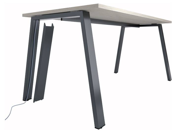 Goulotte passe-câbles verticale pour pieds Ecla anthracite - - Bruneau