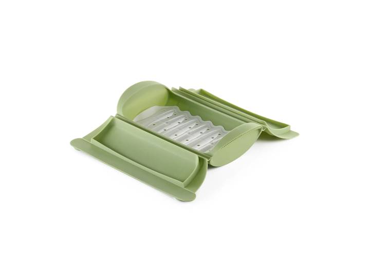 Lékué Cuiseur vapeur Lékué Vert, avec plateau, lot de 2