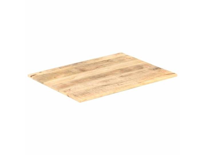 KLGBNCVE Tischplatte Massivholz Mango 15-16 mm 70x60 cm Rustikaler Look, Robustes Tropenholz, Für Esszimmer Und Gastronomie, Einfache Reinigung