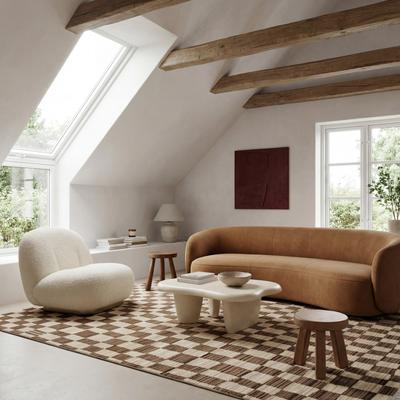 Nuloom Dominique Abstract Checkered Fringe Area Rug