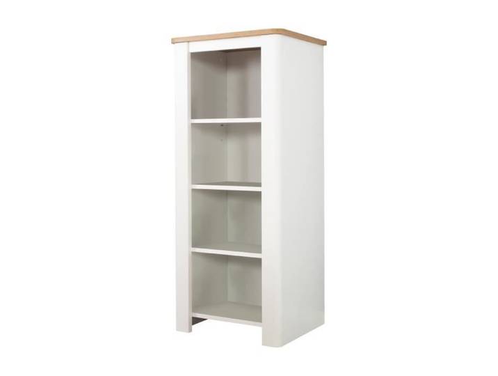 ROBA Étagère sur pied en Bois  Ava  - 4 compartiments - Blanc/ chêne artisan