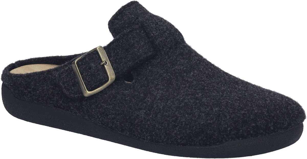 Hausschuh JOSEF SEIBEL "Carson", Herren, Gr. 41, grau (anthrazit), Obermaterial: 100% Textilmaterial TEXMAT., Schuhe Hausschuh