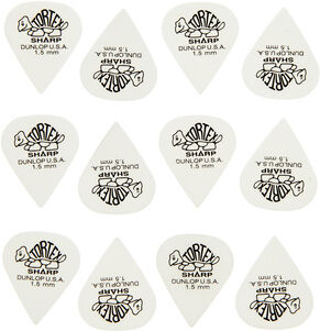 Dunlop Plectrums Tortex Sharp 1,50 12 Weiß