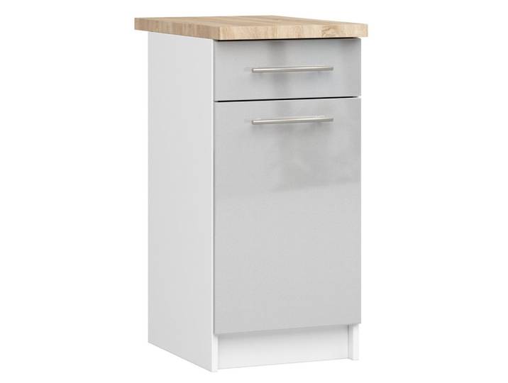 UNTERSCHRANK Weiß, Metallisch Glanz 85/40/46
