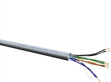 Roline UTP-300M CAT6a Netzwerk Verlegekabel, grau, Draht, LSOH