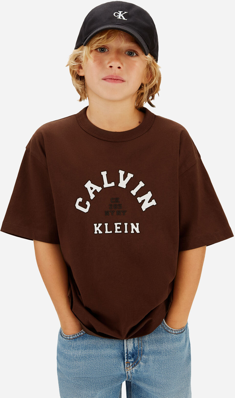 Calvin Klein College Graphic Jr - T-shirt - Marrone 12ANNI