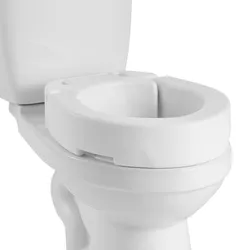 VEVOR Toilettensitzerhöhung Toilettenerhöhung mit 136 kg Tragkraft & 88,9 mm Hubhöhe, erhöhter Toilettensitz aus HDPE mit vergrößerter Öffnung für ältere Menschen Senioren Behinderte