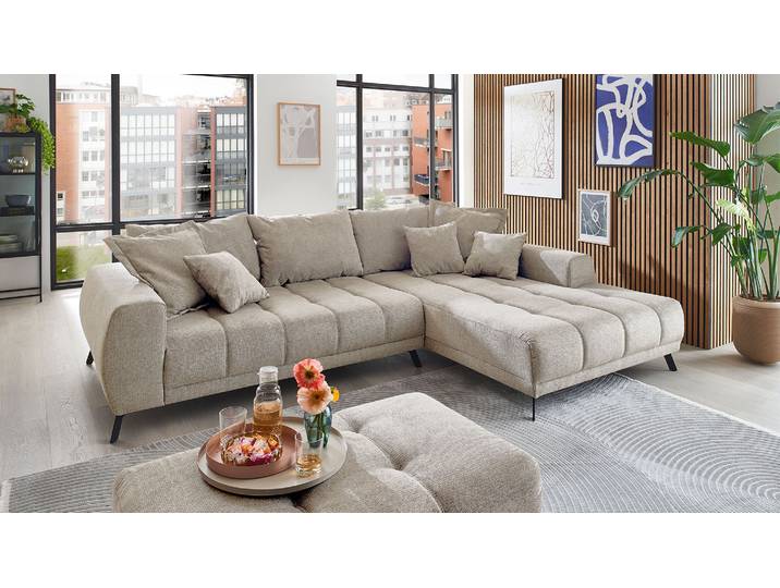 Stoff Ecksofa Couch Abby in L-Form