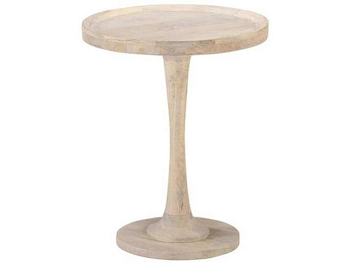 GPWERSDF Beistelltisch Ø60x75 cm Mango Massivholz Handgefertigt, Vintage Design, Stabil, Vielseitig als Couch- oder Telefontisch