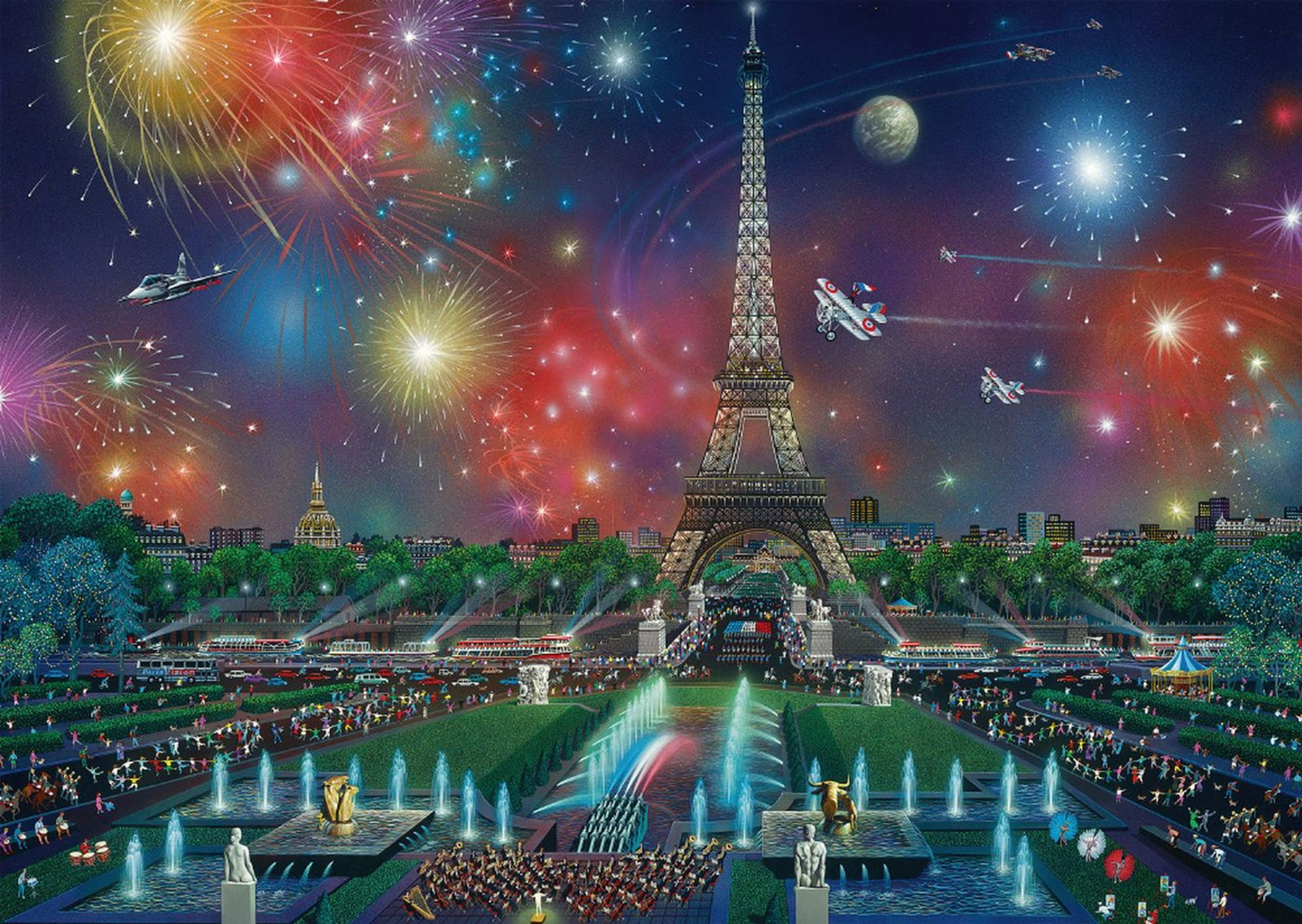 Schmidt Spiele Puzzel Vuurwerk bij de Eiffeltoren 1000 stukjes