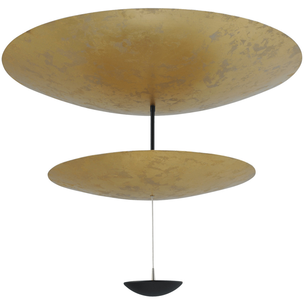 Masterlight Zyan Plafondlamp - Zwart en Goud - 2-lichts
